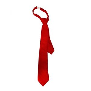 Boon: Pre-tied Truest Red Boys Necktie 5-8 years adjustable neck, clip and go